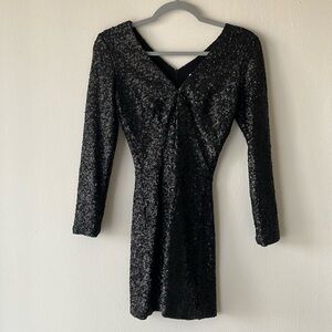Dress the Population Black Sequin Romper